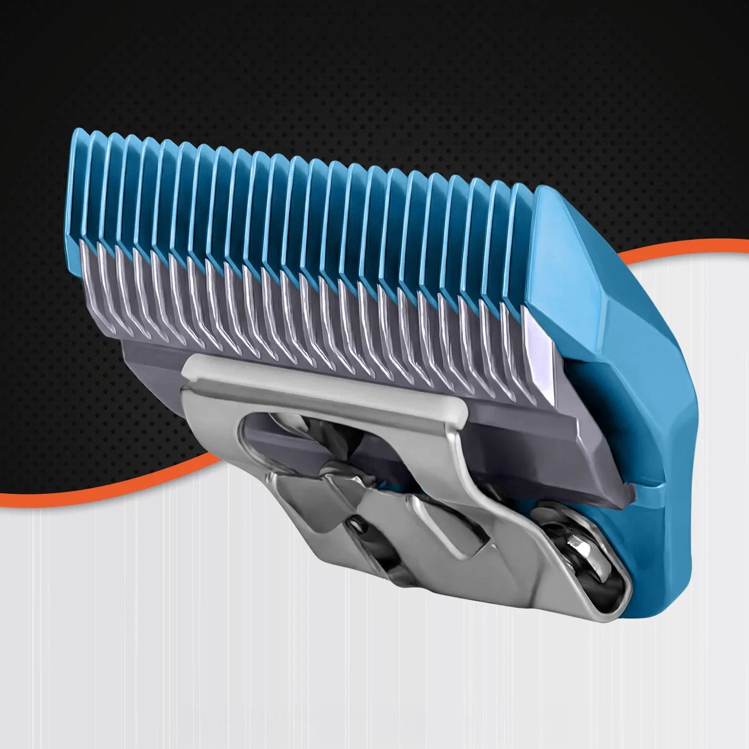 VUNRO 4FW Wide Blue Steel dog clipper blade rear left view